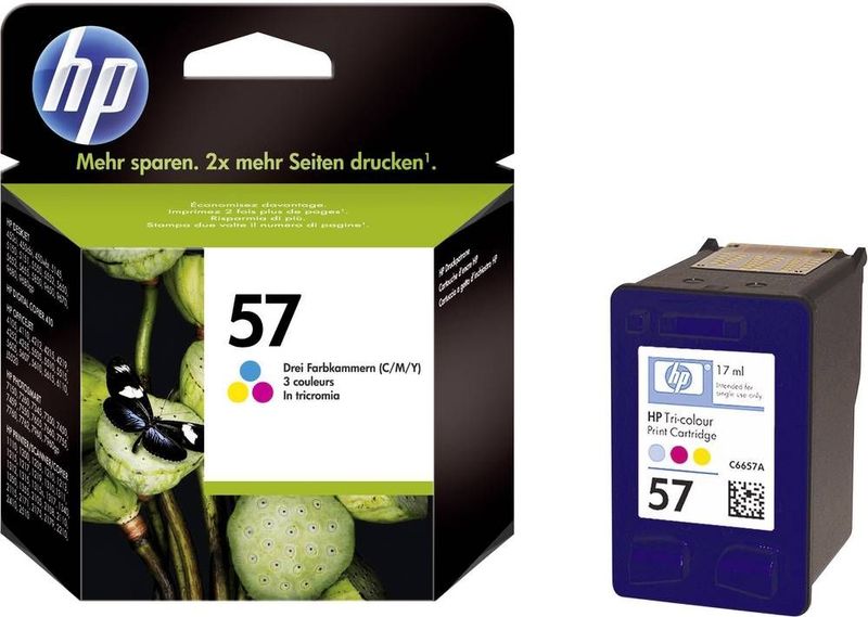 HP 57 Tri-color Original Ink Cartridge inktcartridge 1 stuk(s) Origineel Hoog (XL) rendement Cyaan, Magenta, Geel