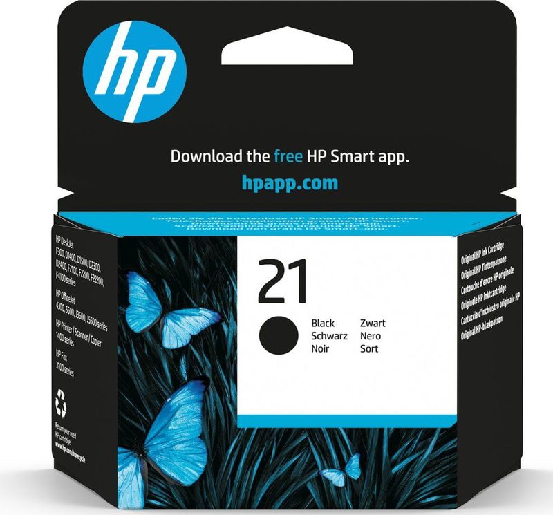 HP 21 Black Original Ink Cartridge inktcartridge 1 stuk(s) Origineel Normaal rendement Zwart