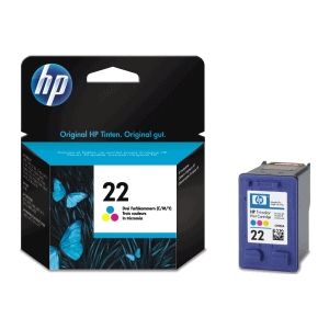 HP 22 Tri-color Original Ink Cartridge inktcartridge 1 stuk(s) Origineel Normaal rendement Cyaan, Magenta, Geel