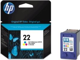 HP 22 Tri-color Original Ink Cartridge inktcartridge 1 stuk(s) Origineel Normaal rendement Cyaan, Magenta, Geel
