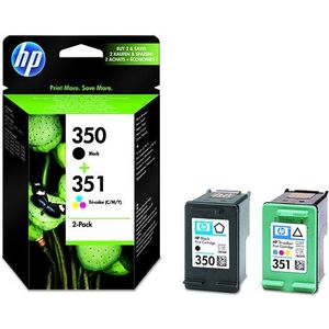HP 350 Black/351 Tri-color 2-pack Original Ink Cartridges inktcartridge 2 stuk(s) Origineel Normaal rendement Zwart, Cyaan, Magenta, Geel