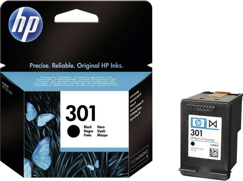 HP - 301 Cartridge - Zwart - Tot 190 Pagina's