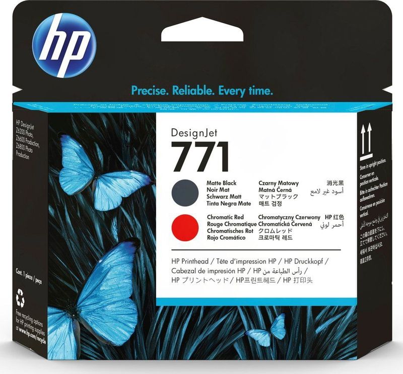 HP - 771 - Inkt - Mattschwarz/Chromrot