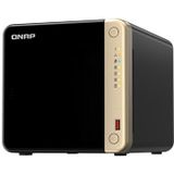 QNAP TS-464 NAS Tower Intel® Celeron® N5095 8 GB 0 TB QNAP QTS Zwart, Brons