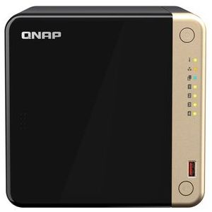 QNAP TS-464 NAS Tower Intel® Celeron® N5095 8 GB 0 TB QNAP QTS Zwart, Brons