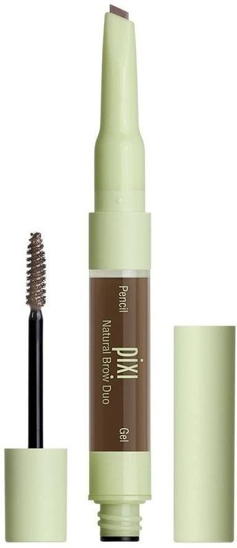 Pixi Natural Brow Duo Dual Sided Waterproof Brow Pencil & Brow Gel Wenkbrauwgel, Natural Brown, 2.5 g