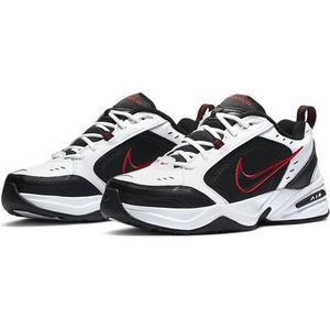 Nike Air Monarch IV fitnessschoenen voor heren, White Black Varsity Red, 44.5 EU