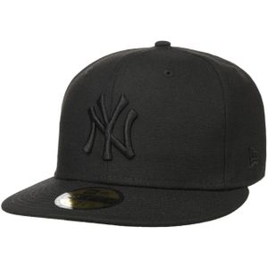 New Era New York Yankees 59fifty Cap Black On Black - 7 1/4-58cm