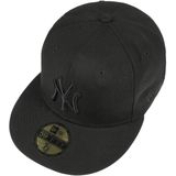 New Era New York Yankees 59fifty Cap Black On Black - 7 1/8-57cm