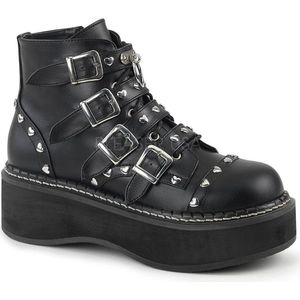 DemoniaCult - EMILY-315 Plateau Laarzen Shoes - Zwart