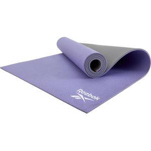 Reebok yogamat 6 mm double sided paars/grijs