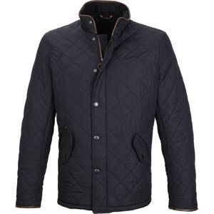 Barbour Quilted Jas Powell Donkerblauw - Maat M - Heren - Winterjassen