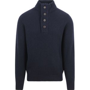 Barbour Trui Wol Patch Navy - Heren - Schipperstrui