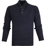 Barbour Trui Wol Patch Navy - Heren - Schipperstrui