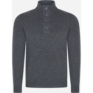 Barbour Trui Wol Patch Antraciet - Heren - Schipperstrui