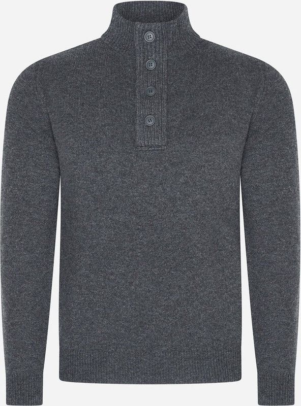 Barbour Trui Wol Patch Antraciet - Heren - Schipperstrui