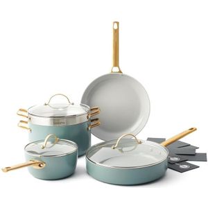 Pannenset 5-delig Greenpan Padova Smokey Blue Gold