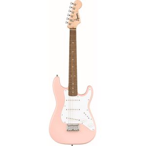 Fender Squier elektrische mini-stratocaster, elektrische gitaar, schelproze, ideaal voor beginnende gitaren, wordt geleverd met gratis virtuele lessen
