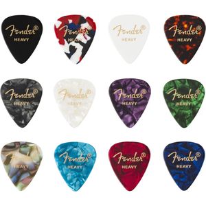 Fender Celluloid Medley Plectrum Heavy 12 stuks