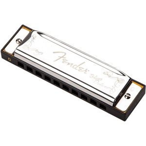Fender blauws Deluxe Harmonica Key of G Diatonische mondharmonica