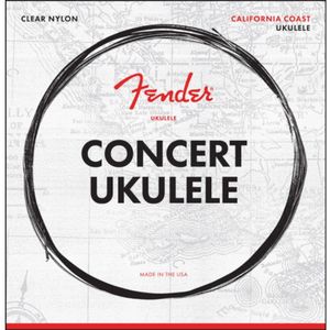 Fender - 90C Concert Ukulele Snarenset - Clear Nylon - Snaren