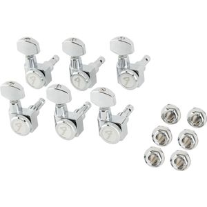 Fender Locking-mechanica voor Stratocaster/Telecaster elektrische gitaar, korte golf, 6-pack, chroom