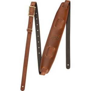 Fender® » MUSTANG® VINTAGE SADDLE STRAP« leren gitaarriem - lange versie - kleur: cognac, 35