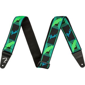 Fender® Neon monogram riem, groen/blauw, maat L