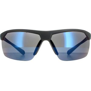Nike Semi Rimless Heren Mannen Matte Gray Royal Blue Mirror Tailwind 12 EV1128 | Sunglasses