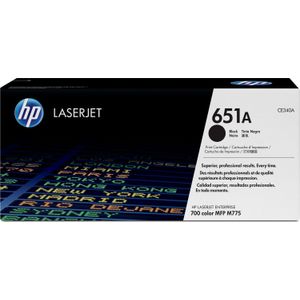 HP 651A (Transport schade stickerresten) zwart (CE340A) - Toners - Origineel