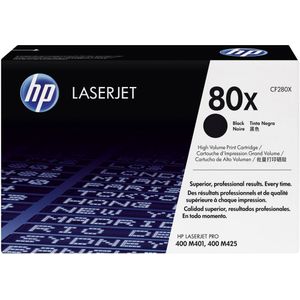 HP 80X / CF280X - High Capaciteit - Zwart Toner - Lasertoner Zwart