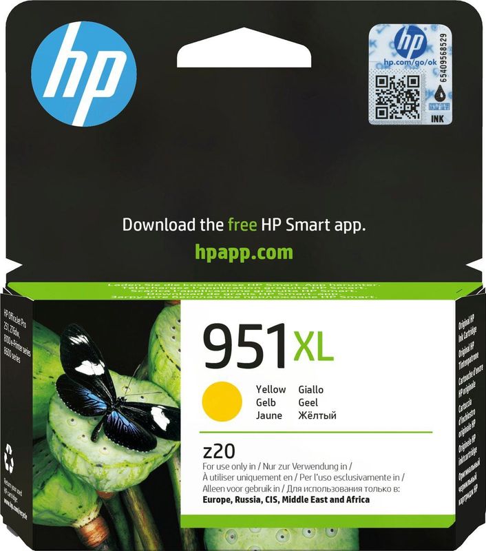 HP 951XL High Yield Yellow Original Ink Cartridge inktcartridge 1 stuk(s) Origineel Hoog (XL) rendement Geel