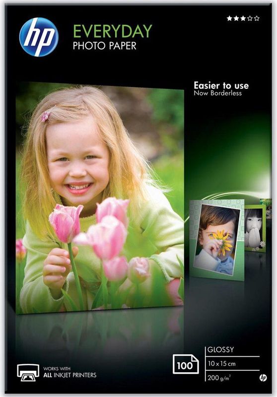 Hewlett Packard HP Everyday-Fotopapier, glänzend - 100 Blatt/10 x 15 c