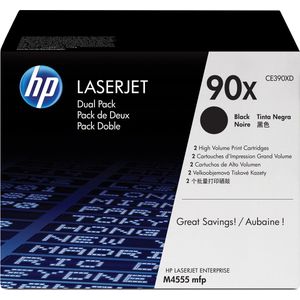 HP 90X 2-pack High Yield Black Original LaserJet Toner Cartridges tonercartridge 2 stuk(s) Origineel Zwart
