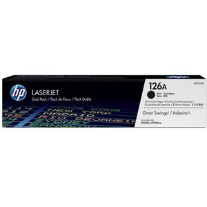 HP 126A originele zwarte LaserJet tonercartridge, 2-pack