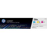 HP 126A 3-pack (Opruiming 3 x 1-pack) kleur (CF341A) - Toners - Origineel
