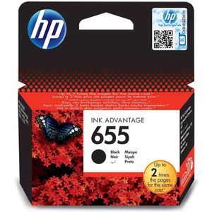 HP - 655 - Inktcartridge - Zwart - Origineel - Capaciteit 550 pagina's