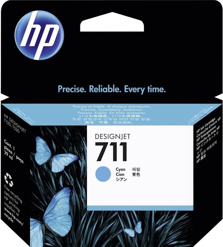 HP 711 29-ml Cyan DesignJet Ink Cartridge printkop