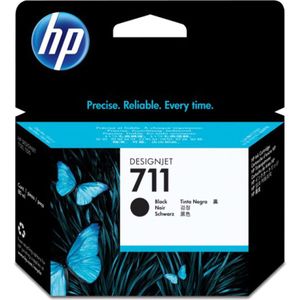 HP 711 (CZ133A) inktcartridge zwart hoge capaciteit (origineel)