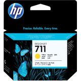 HP 711 (CZ136A) multipack geel 3 stuks Inktcartridge (origineel)