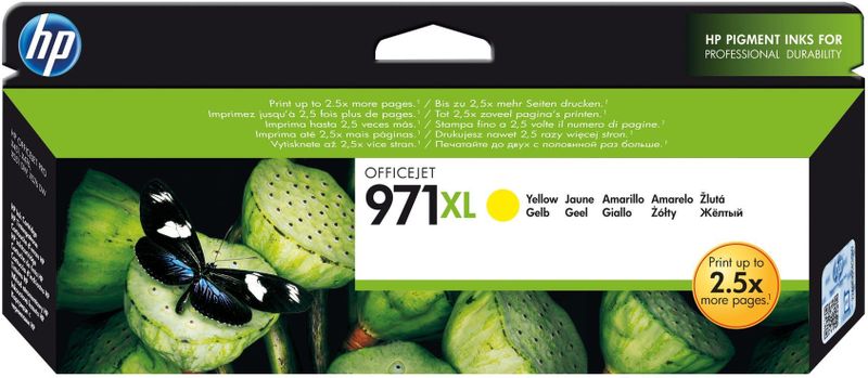 HP 971XL High Yield Yellow Original Ink Cartridge inktcartridge 1 stuk(s) Origineel Hoog (XL) rendement Geel