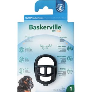 Muilkorf Baskerville Ultra 2.0 - Maat 1: Bijv. Yorkshire Terrier, Malteser