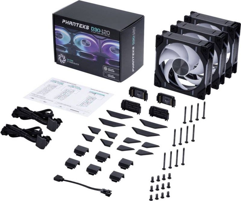 Phanteks - D30 PWM D-RGB - Ventilator - 120 mm - Pakket van 3