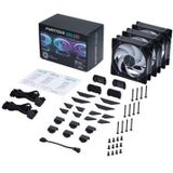 Phanteks - D30 PWM Reverse Airflow - Ventilator - Zwart - 120mm, 3-pak, D-RGB-verlichting