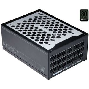 Phanteks - Revolt - Voeding - Zwart - 1600W, Intel ATX 3.0-gecertificeerd, 0 RPM mode