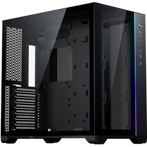 Magniumgear Neo Qube 2, ATX middentoren met twee kamers, digitale RGB-verlichting, panelen van gehard glas, zwart