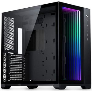 Magniumgear Neo Qube 2 IM, Dual Chamber ATX Mid-Tower, Digital-RGB Infinity Mirror Front Panel, Tempered Glass Panels, Schwarz, (MG-NE620QI_DBK02)