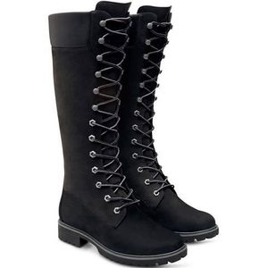 Timberland, Schoenen, Dames, Zwart, 38 EU, Zwarte Kniehoge Premium Dameslaarzen