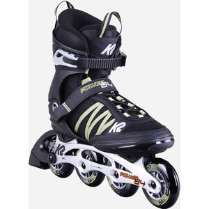 K2 Inline Power 84 inline skates voor heren met zachte laars K2, zwart, zand, 30D0371, EU: 44,5 (UK: 10/US: 11)