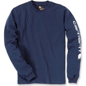 Carhartt T-Shirt Logo Long Sleeve T-Shirt Navy